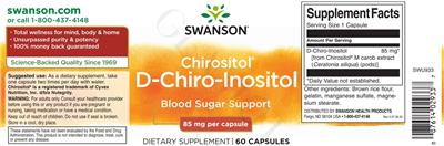 Chirositol D-Chiro-Inositol 85 mg label
