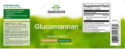 Glucomannan 665 mg label
