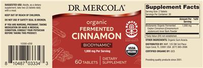 BioDynamic Organic Fermented Cinnamon 1,000 mg label