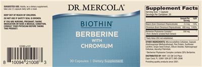 Biothin Berberine with Chromium label