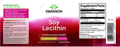 Soy Lecithin 1.2 Grams label
