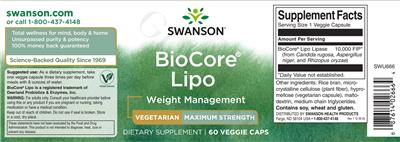 BioCore Lipo label