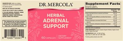 Herbal Adrenal Support label