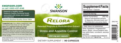 Relora 250 mg label
