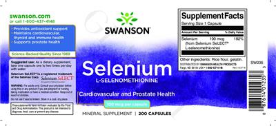 Selenium 100 mcg label