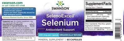 SelenoExcell Selenium 200 mcg label
