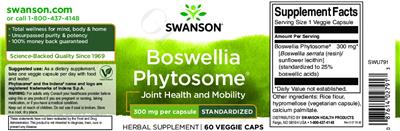Boswellia Phytosome 300 mg label