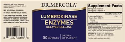 Lumbrokinase Enzymes Delayed Release label