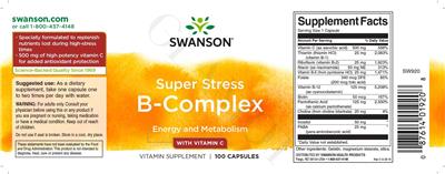 Super Stress B-Complex with Vitamin C label