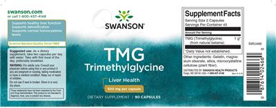 TMG 500 mg label
