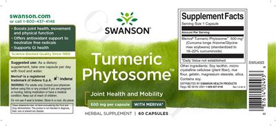 Turmeric Phytosome 500 mg label