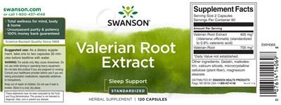 Valerian Root Extract label
