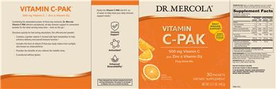 Vitamin C-Pak Natural Orange Flavor label