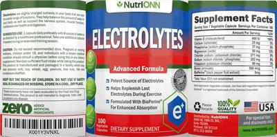 Electrolytes label