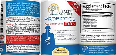 Probiotics label