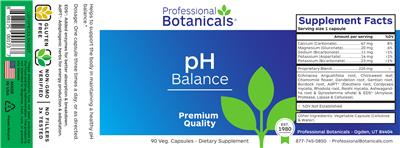 pH Balance label