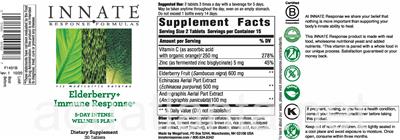 Elderberry+ Immune Response label
