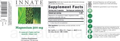 Magnesium 300 mg label