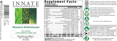 Women's Multivitamin label