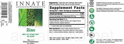 Zinc label
