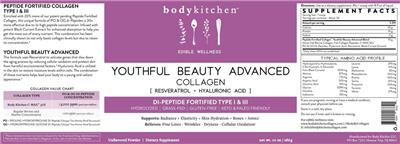 Youthful Beauty Advanced Unflavored Powder label