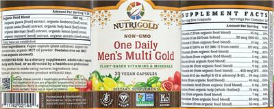 One Daily Men's Multi Gold label
