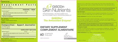 GliSODin The Antioxidant Enzyme label