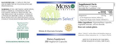 Magnesium Select label