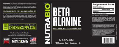 Beta Alanine label
