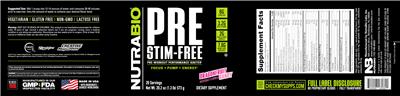 PRE Stim-Free Dragonfruit Candy label