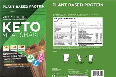 Keto Meal Shake Chocolate Cream label