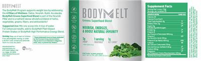 Greens Superfood Blend label