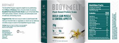 Plant-Based Protein Shake Vanilla Flavor label
