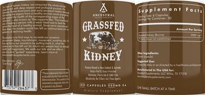 Grassfed Kidney label
