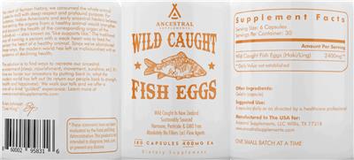 Wild Caught Fish Eggs label