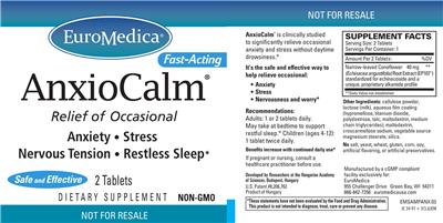 AnxioCalm Sample label