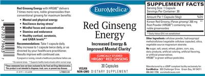 Red Ginseng Energy label