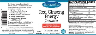 Red Ginseng Energy Chewable label