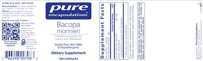 Bacopa Monnieri label