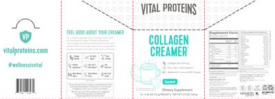 Collagen Creamer Coconut label
