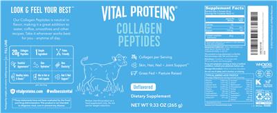 Collagen Peptides Unflavored label