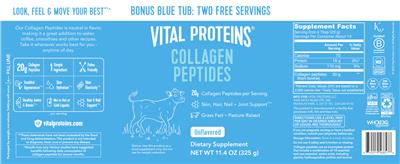 Collagen Peptides Unflavored label