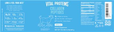 Collagen Peptides Unflavored label