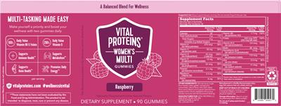 Women's Multi Gummies Raspberry label