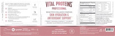Bioactive Collagen Complex Skin Hydration & Antioxidant Support Unflavored label