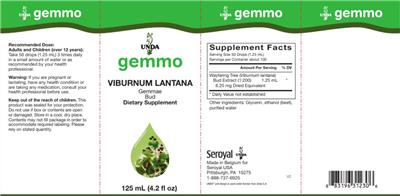 Viburnum lantana label