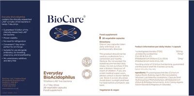 Everyday BioAcidophilus label