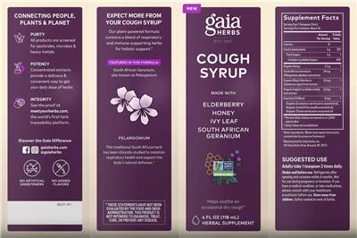 Cough Syrup label