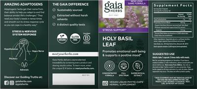 Holy Basil Leaf label