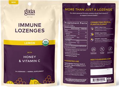 Immune Lozenges Lemon label